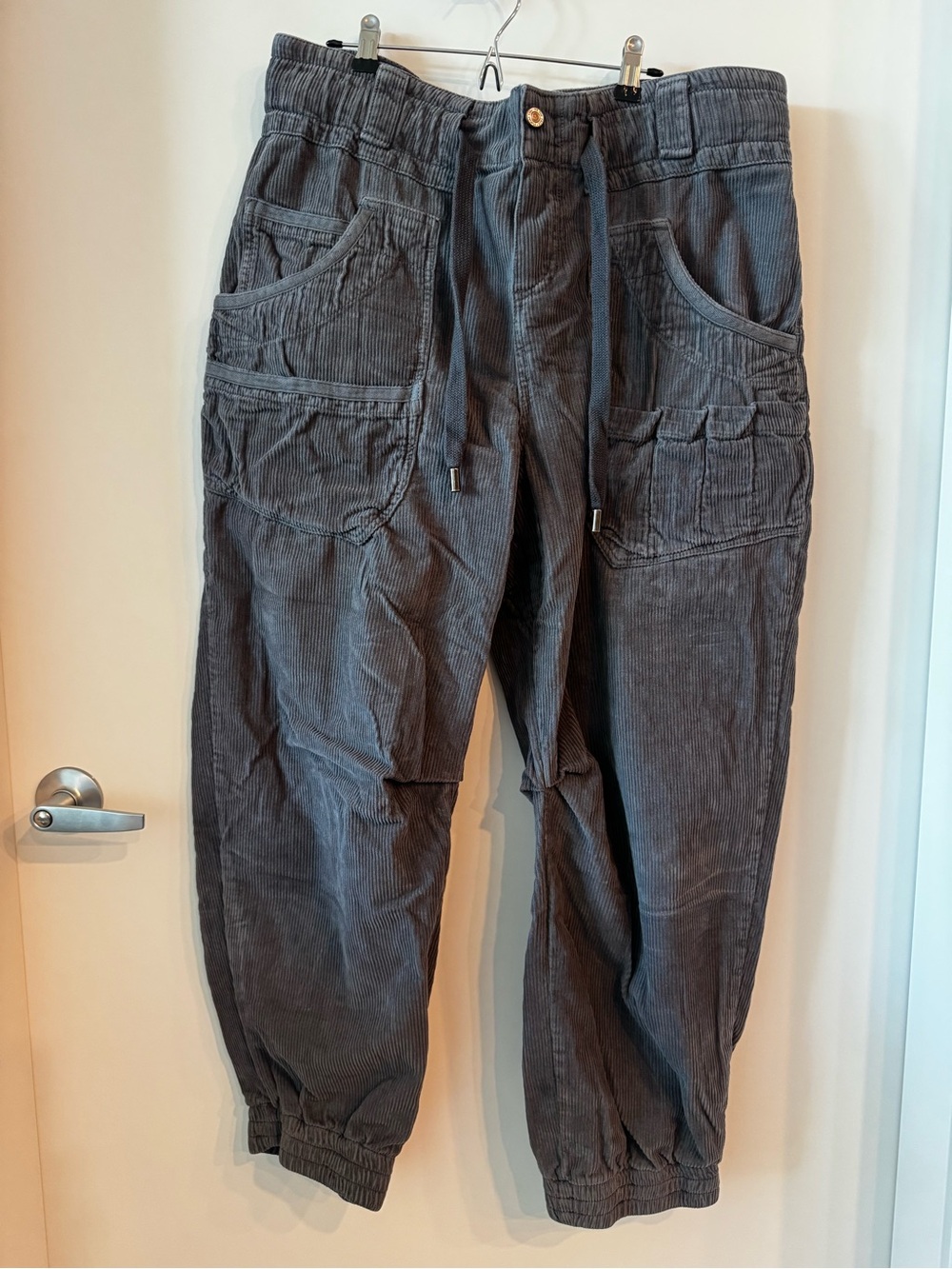 We The Free Charcoal Corduroy Jogger Pants